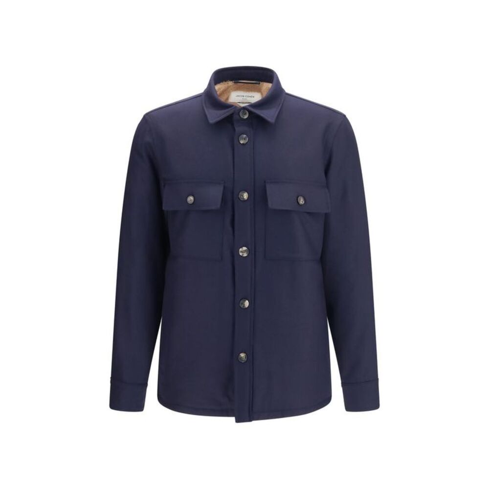 Jacob Cohen Blue Wool Oves Aries Full-Length Men's Jacket